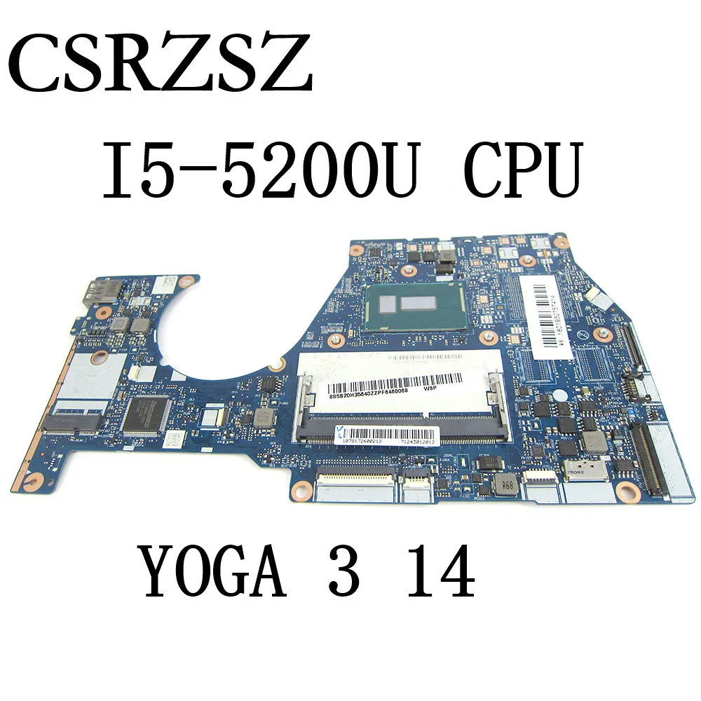 

NM-A381 For Lenovo YOGA 3 14 Yoga 3-1470 Laptop motherboard I5-5200U CPU DDR3 Mainboard