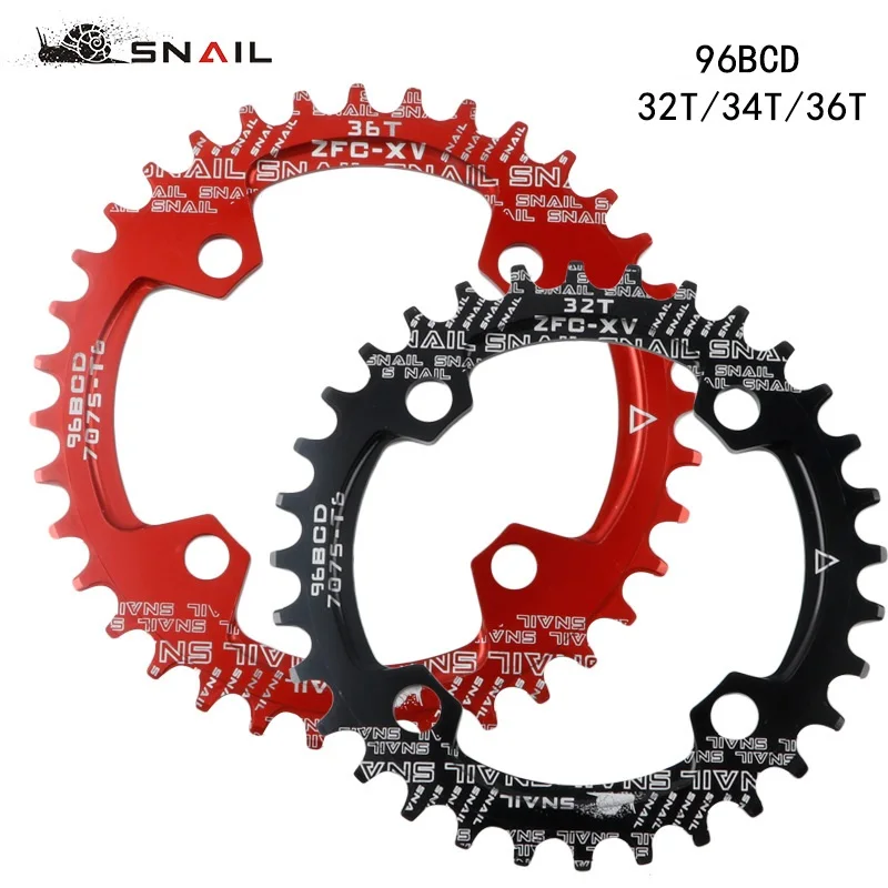

96BCD Narrow Wide Bicycle Chainring 32/34/36T Circular MTB Bike Crankset Plate Bike Crank Chainwheel Bicycle Crank Chainwheel