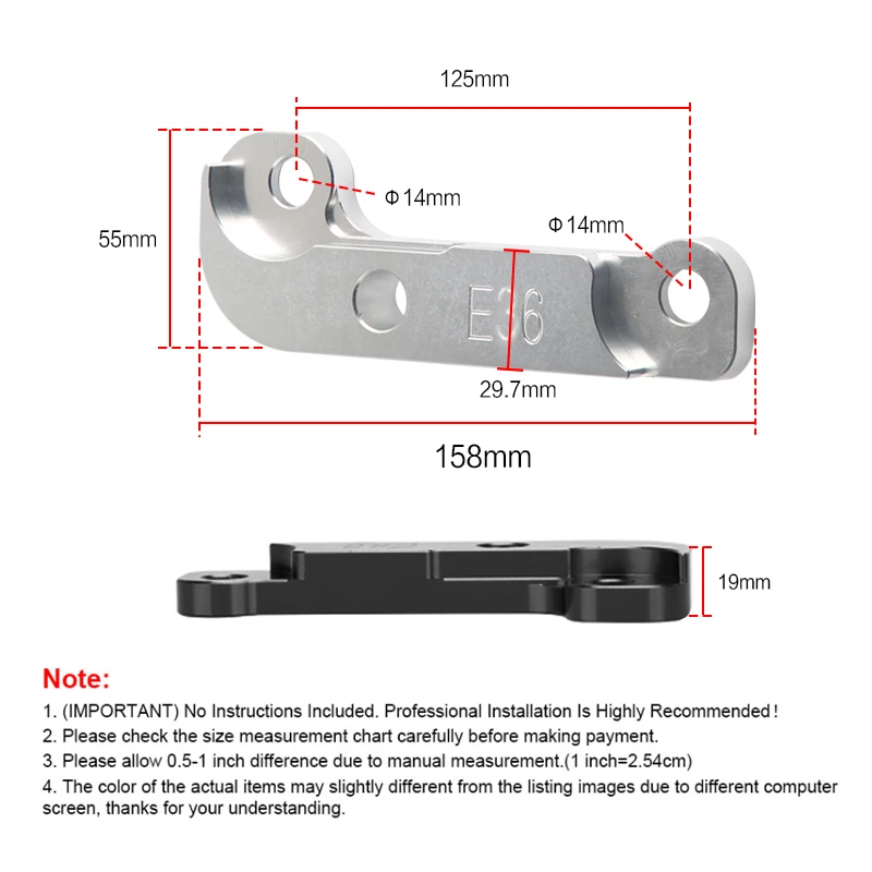 E36 aluminium alloy Adapter increasing turn angles about 25%-30%  For BMW E36 M3 Tuning Drift Power