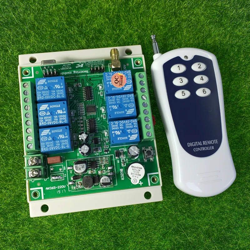 Industrial grade DC 12V 24V 36V 6CH Buttons 315MHZ/433MHZ Wireless RF Remote Control Switch Transmitter Remote Control Receiver