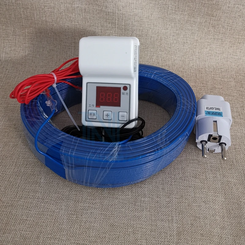 Heating Wire+Temperature Controller Set Greenhouse Warm Underfloor Heating Air Hotline Soil Warming Heating Cable Nursery