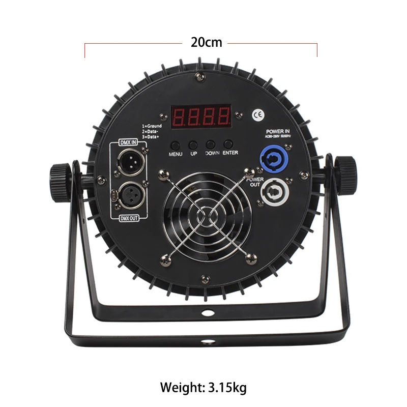 Imagem -05 - Luz Led Par com Flight Case Palco Spotlight dj Disco Nightclub Bar Evento 18x18w Rgbwa uv 6in Dmx Pcs Pcs Pcs 18x12w 4em 1