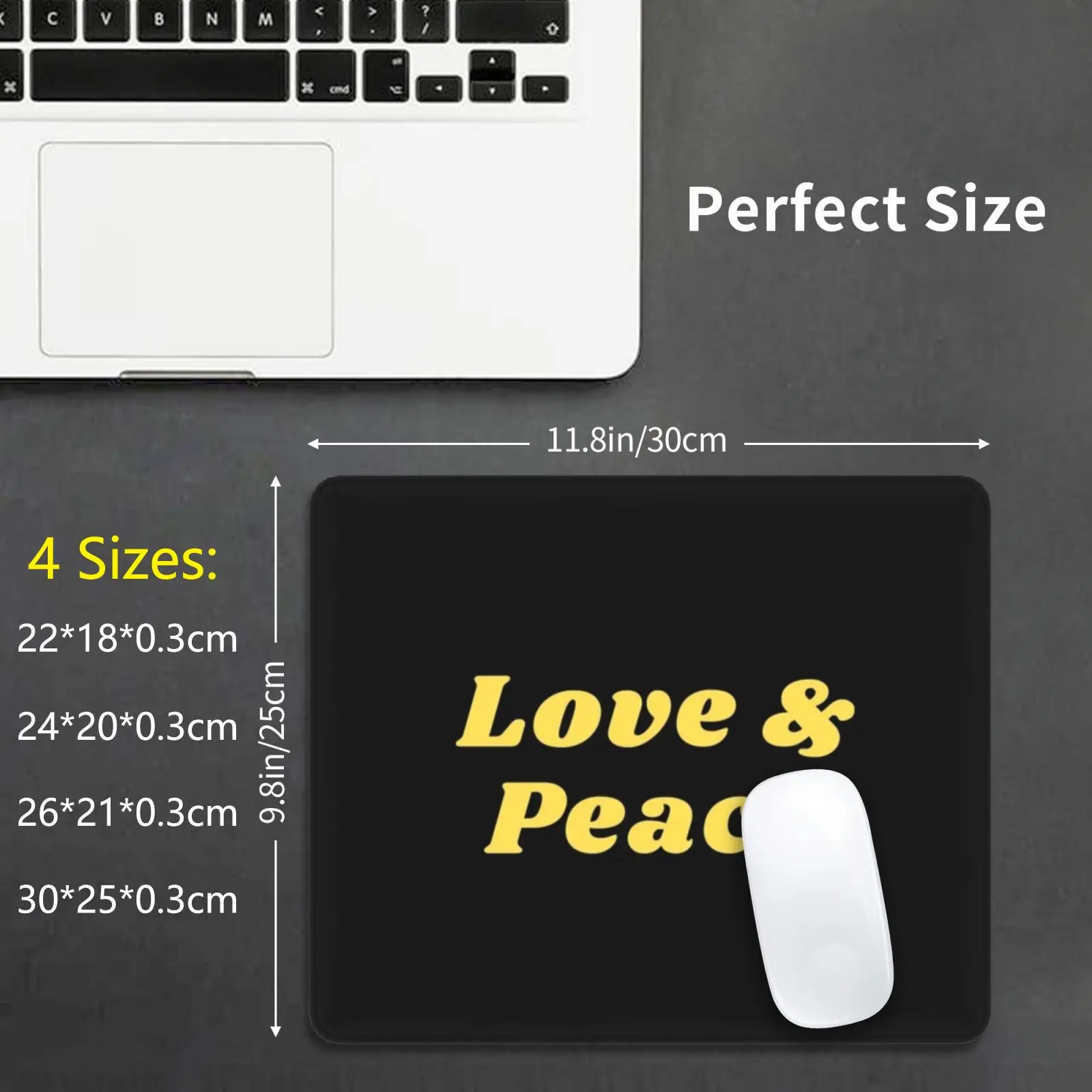 Love And Peace Mouse Pad DIY Print Positivity Happiness Kindness Quote Quotes Love Spiritual Growth