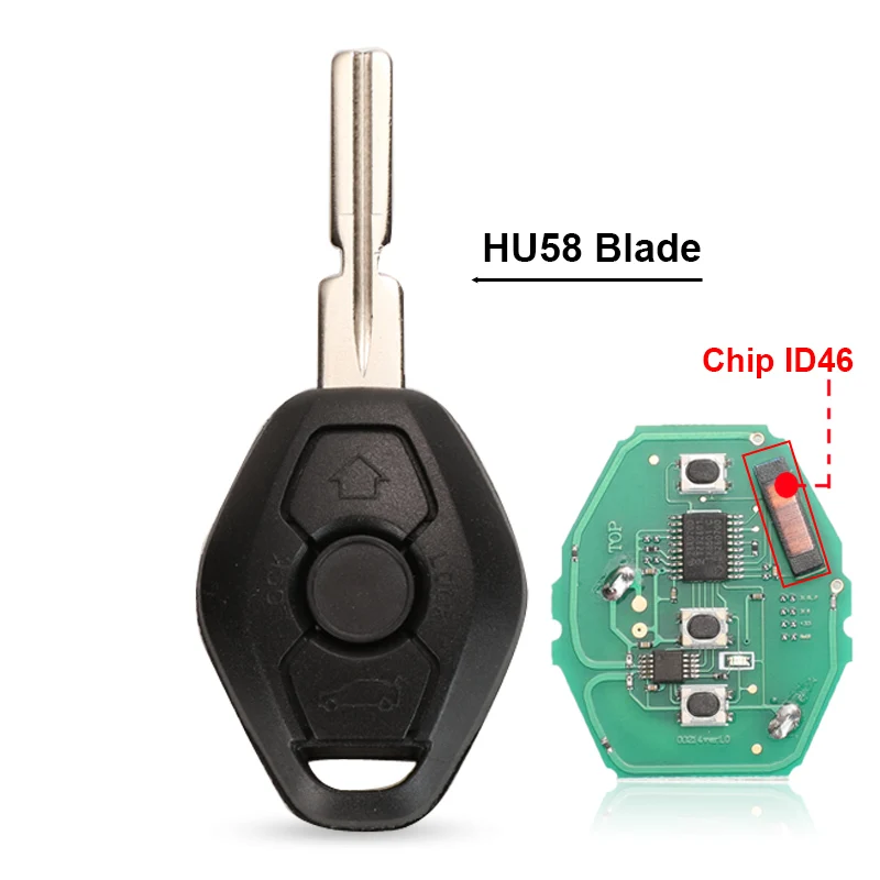 Jingyuqin CAS2 System Auto Remote Key für BMW 3/5 7 Serie 315LP Mhz mit ID46-7945 Chip HU58 HU92 Klinge