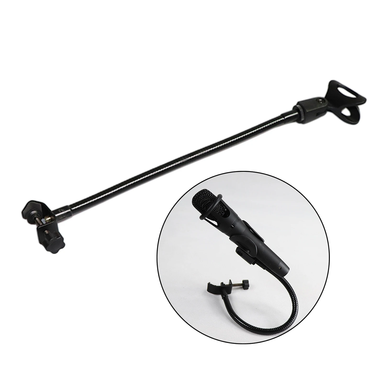 Flexible Gooseneck 360° Adjustable Microphone Stand with Desk Clamp for Radio Broadcasting Studio Mic Stand Holder Desk Rack