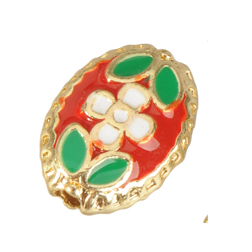 20pcs Spacer Beads Epoxy Mixed Various Artifact Decoration Findings DIY Crafts Metal Enamel Jewellery Components Gifts For Women