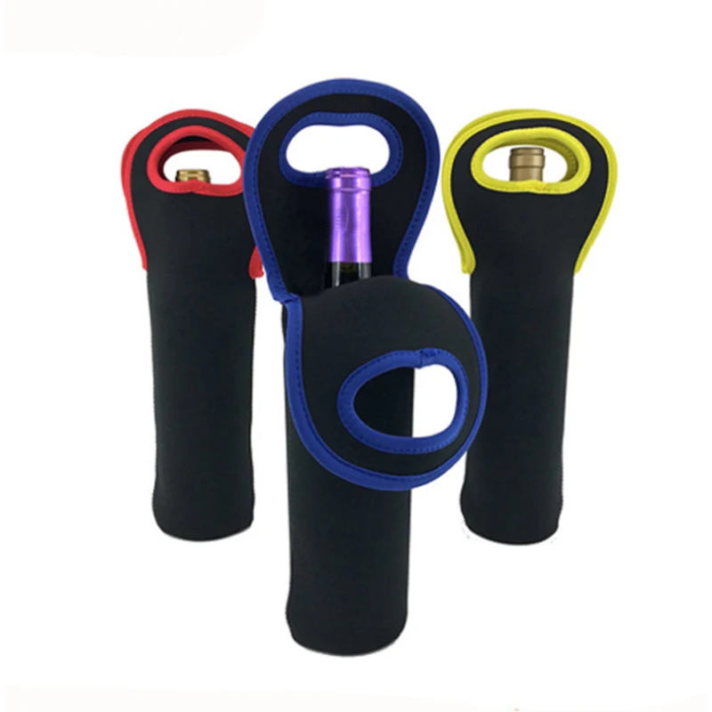 200pcs Neoprene 750ml Red Wine Freezer Bag Champagne Cooler Beer Cooling Gel Ice Carrier Holder  Portable Liquor Ice-cold Tools