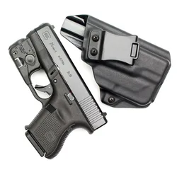 Carbon Fiber Kydex Iwb Holster Voor Glock G 26 27 28 33 43 43X48 Met Streamlight Tlr 6 zaklamp Laser Lamp Binnen Tailleband