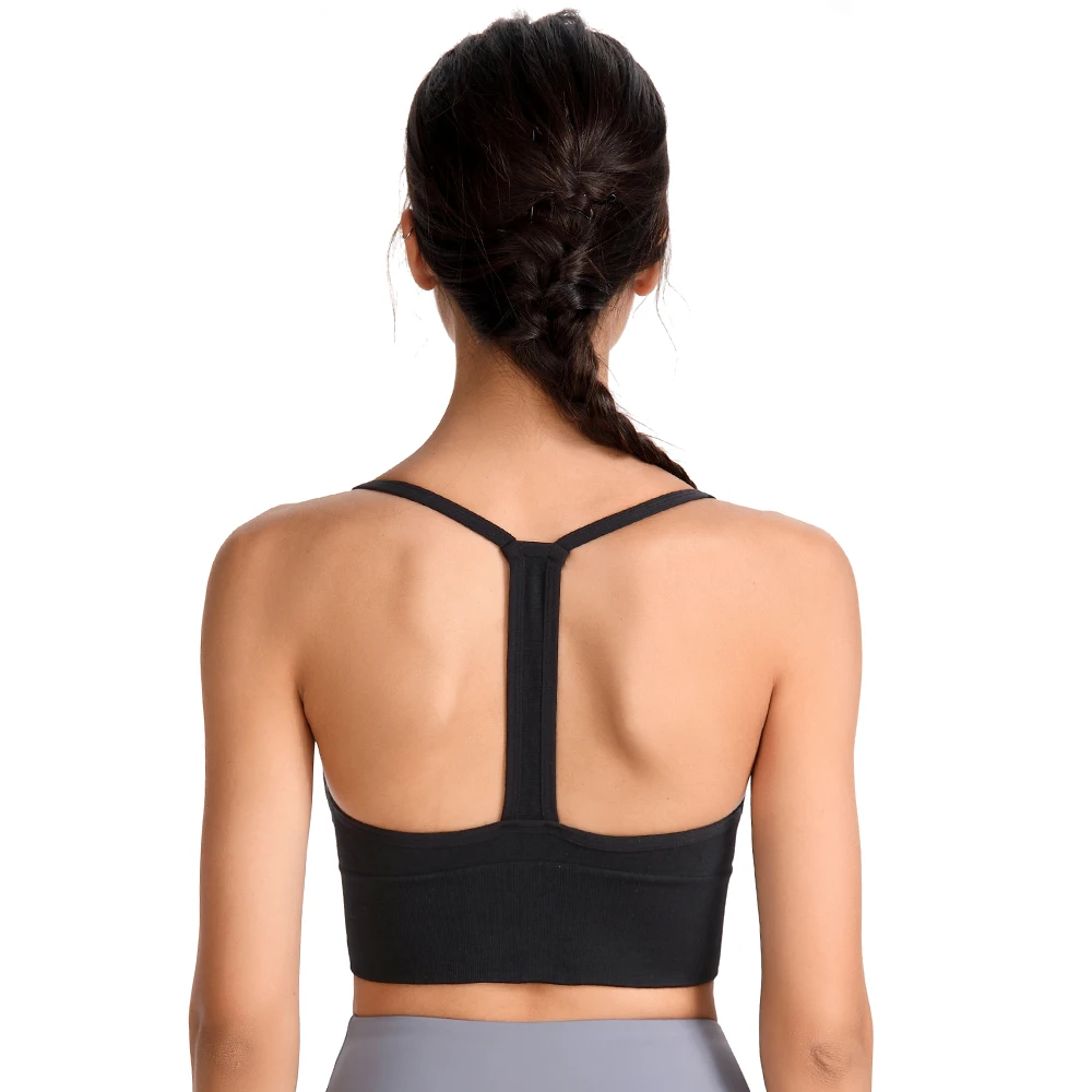 Odzież sportowa dla kobiet biustonosz sportowy Plus rozmiar XXL duży wpływ odporny na wstrząsy Wirefree Racerback Running Yoga Top treningowy do