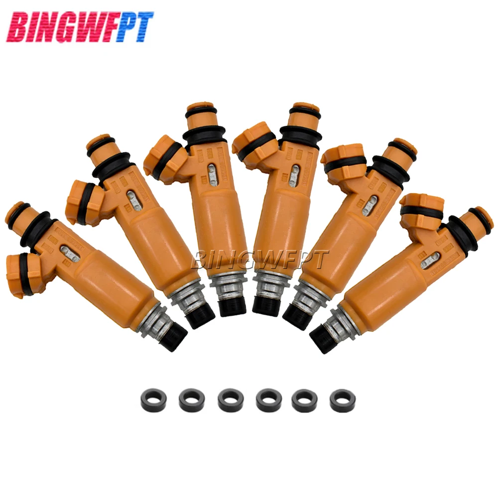 

6PCS High quality Fuel injector nozzle OEM# MD337900 195500-3300 1955003300 for Mitsubishi- Montero- 3.5L 6G74 1998 - 2004