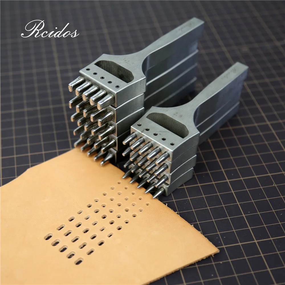 RCIDOS Watch belt flat hole Puncher,,Ellipse Hole/Watchband Round 5hole cutter,Hole Center Distance 6.5mm,3x2/4x2/5x2/5x2.5mm