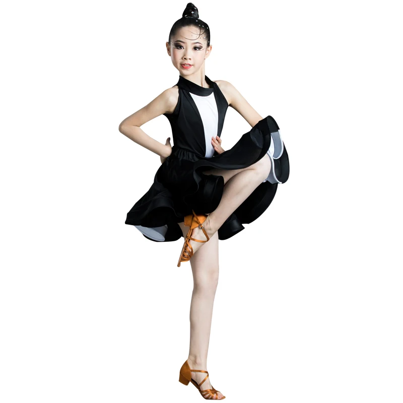 Girls Kids Carnival Jazz Dancewear Costume Modern Latin Ballroom Party Dancing Dress Child Dancing Dress Wear Clothes For Girls