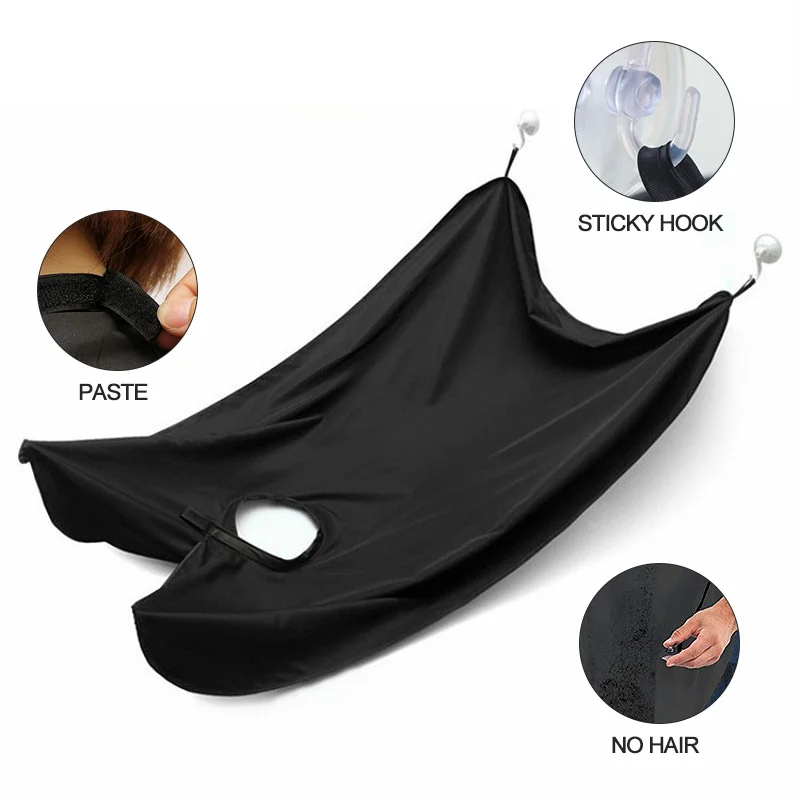 Zhangji Male Beard Apron Razor Holder Hair Shaving Apron for men Care Clean Hair Adult Bibs Waterproof Cloth Bathroom