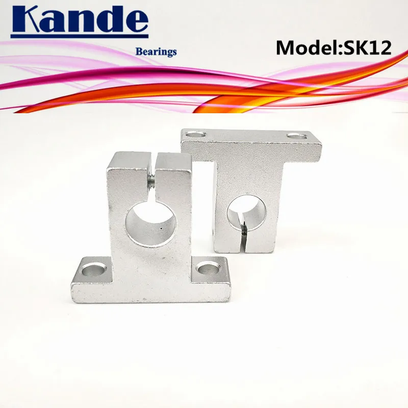 

Kande Bearings 4pcs SK12 12mm linear shaft support for 3D printers sliding SK12 12mm