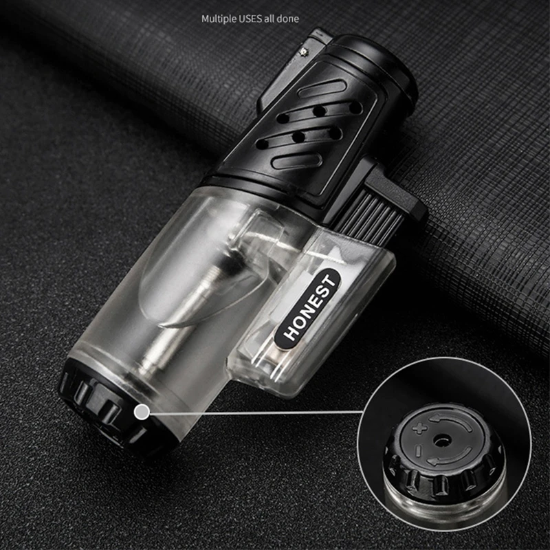 HONEST 2020 New  Cigarette Lighter Torch Turbo Lighter Gas Lighters Jet Unusual Lighters Flints Butane Smoke Gadgets For Men