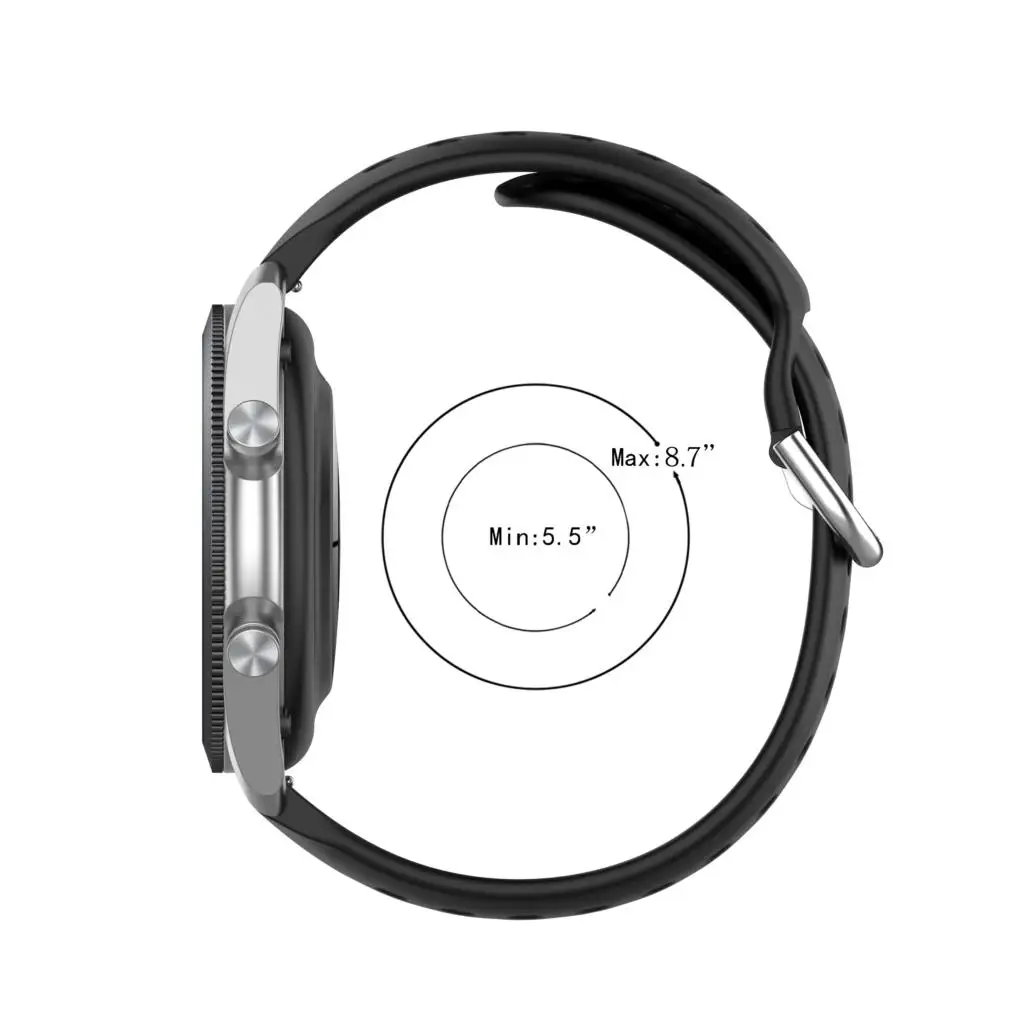 20mm22mm pulseiras de relógio para samsung observa 341/45mm para galaxy system 42mm para galaxy system 46mm para móvel 2/3 cinto esporte preto