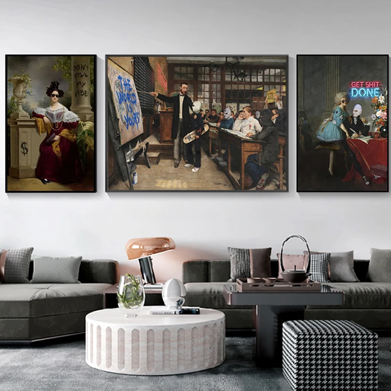 

Imperial Power Aristocratic Family Gathering Picture Canvas Painting Wall Art Posters and Prints Living Room Decoration Wall Art