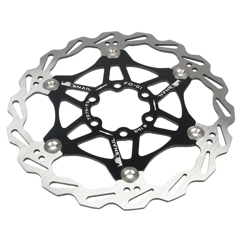 Bicycle Disc Brake Floating Rotors 160/180/203mm Stainless Steel Alloy Six Holes MTB Mountain Bike Disk Plate
