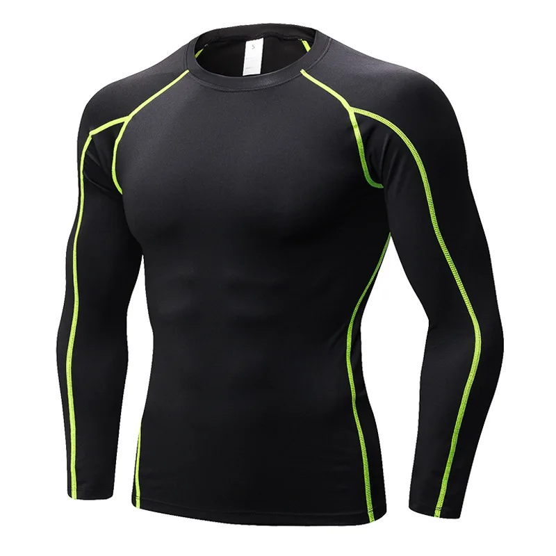 Men PRO Fitness shirt Elastic Perspiration Wicking Long Sleeve Jerseys Clothes 1059