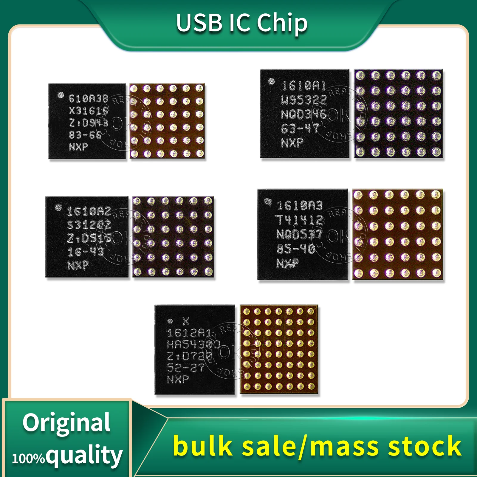 100% NEW U2 USB tristar ic 1608A1 1610A1 1610A2 1610A3 610A3B 1612A1 IC for iPhone 5/5S/6/6P/7/7P/8/8P/X/XS/XSMAX/XR U2 IC USB