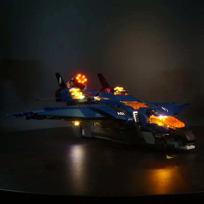 EASYLITE LED-Lichtset für 76126 Endgame Ultimate Quinjet Blocks, nur Ziegel, Beleuchtungsset, Modell nicht im Lieferumfang enthalten