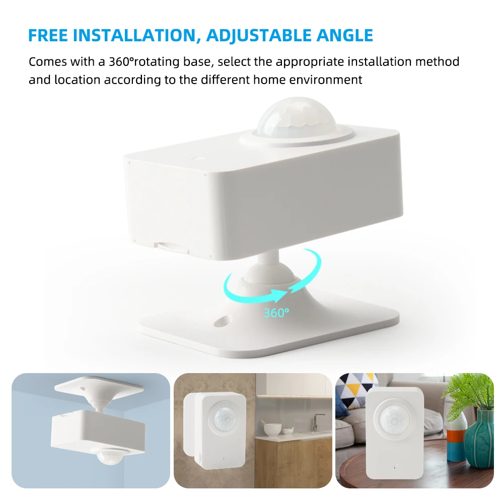 SMATRUL Tuya WiFi PIR Motion Sensor Human Body Movement Infrared Detector EU Wireless Smart Life APP Home Security Alarm System