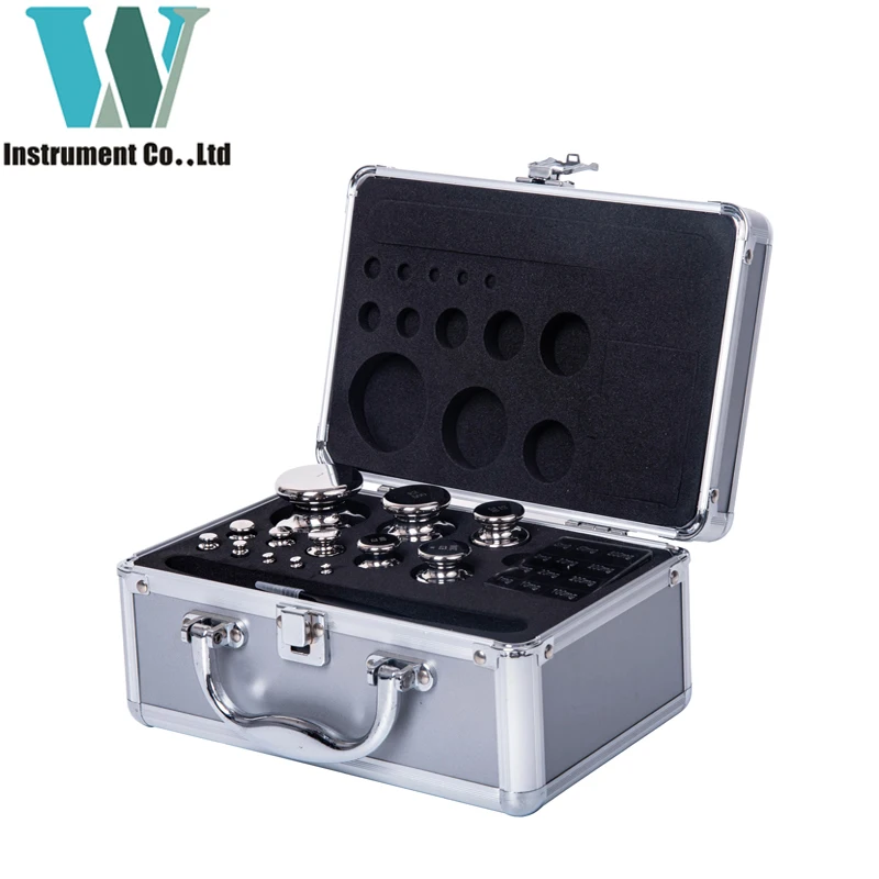 1kg-1mg 25 Units OIML E1 E2 F1 F2 M1 Class 7.9g/cm3 1000g Stainless Steel Calibrate Lab Weights Set For Scales