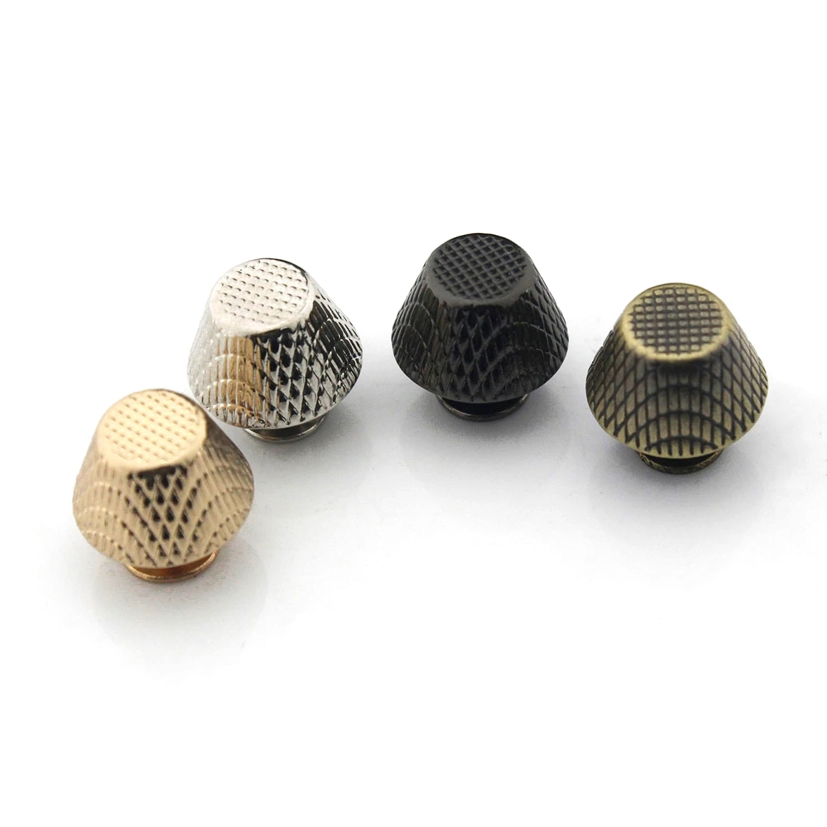 4pcs Metal Embossed Bucket Shape Screw Back Rivets Studs Nail Stud for DIY Garment Leather Craft Belt Wallet Decoration Parts