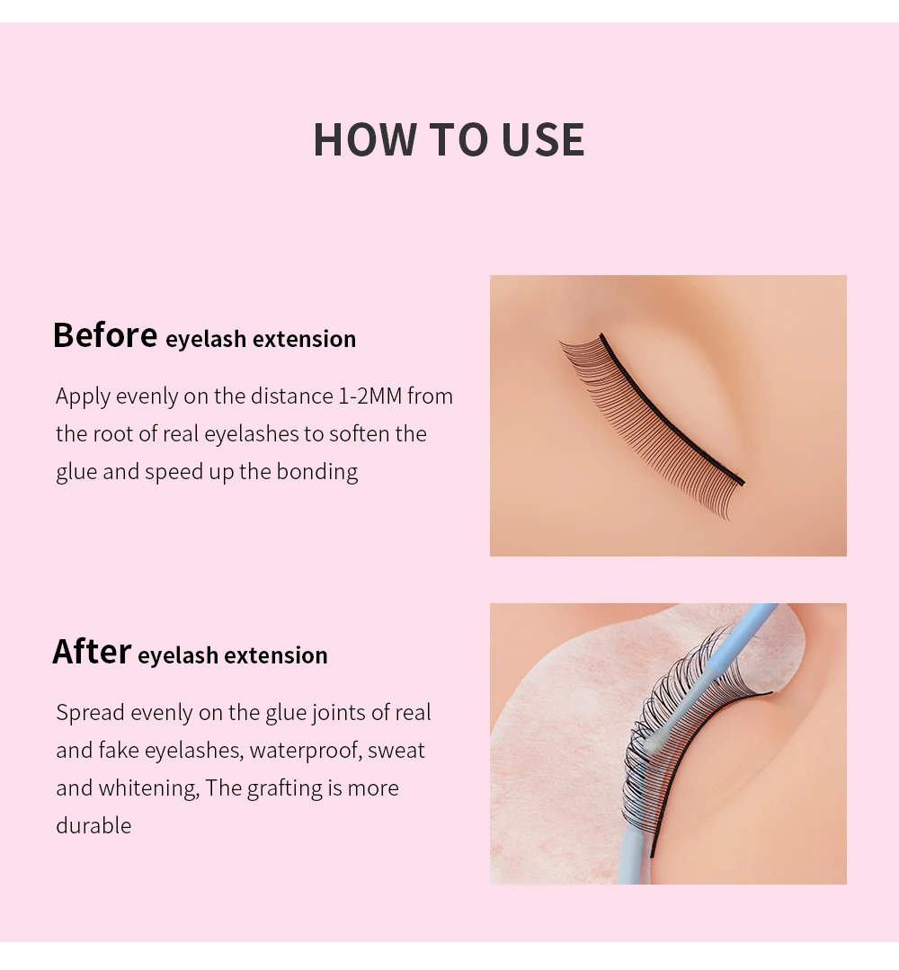 GLAMLASH 10 ml/15 ml Wimpern Super Bonder für Wimpernverlängerung Bonder Private Label Pfropfen Wimpernkleber Schnell trocknend Langlebig – Detail 3