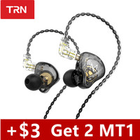 Newest TRN MT1 In Ear Earphone Dynamic DJ Monitor IEM Earbud HIFI Sport Noise Cancelling Headsets TRN M10 TA1 ST1 V90s T300 X7