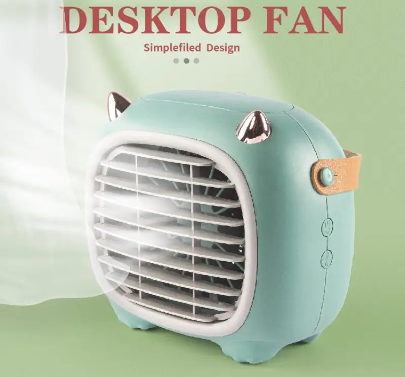 Luchtkoeler Ventilator Desktop Mini Airconditioner Draagbare Licht Desktop Luchtkoeling Ventilator Luchtbevochtiger Luchtreiniger voor Kantoor Slaapkamer