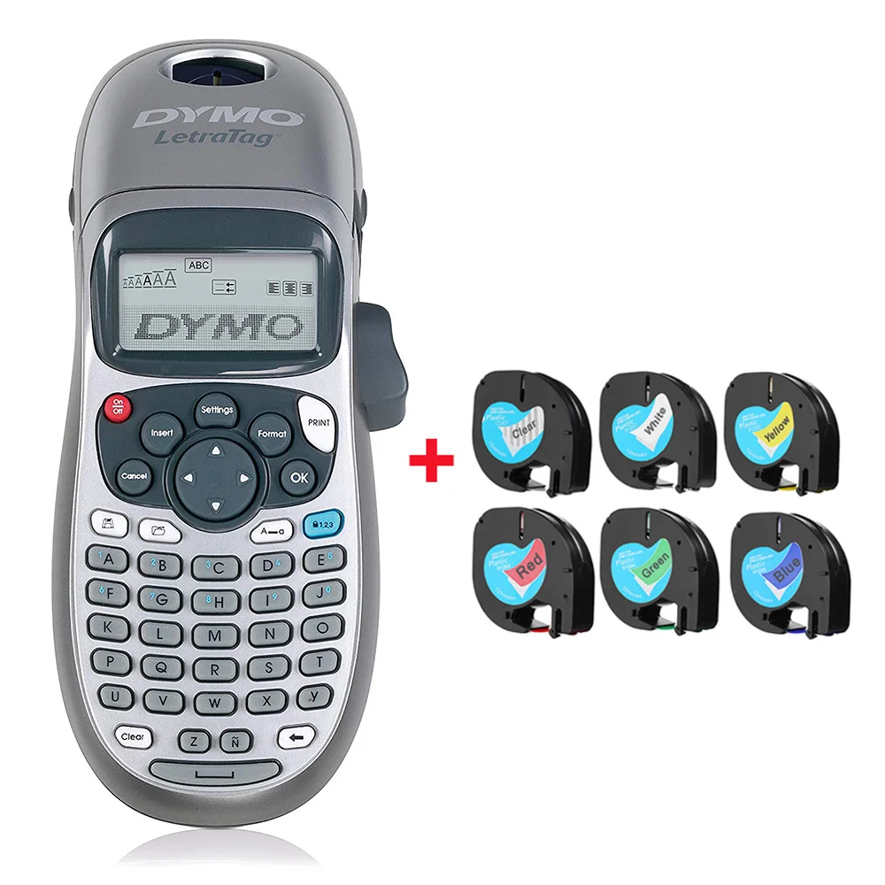 Dymo LetraTag LT-100H Handheld Label Maker Compatible for 12mm Letra Tag 91201 91200 12267 91202 Label Tapes