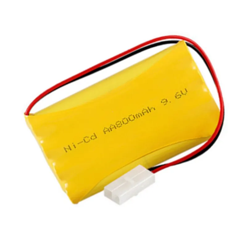 9.6V 800mAh Ni-CD แบตเตอรี่ 9.6V แบตเตอรี่ AA สำหรับของเล่น RC เรือรถบรรทุกรถบรรทุกปืนชิ้นส่วนหุ่นยนต์ NICD 9.6V จัดส่งฟรี