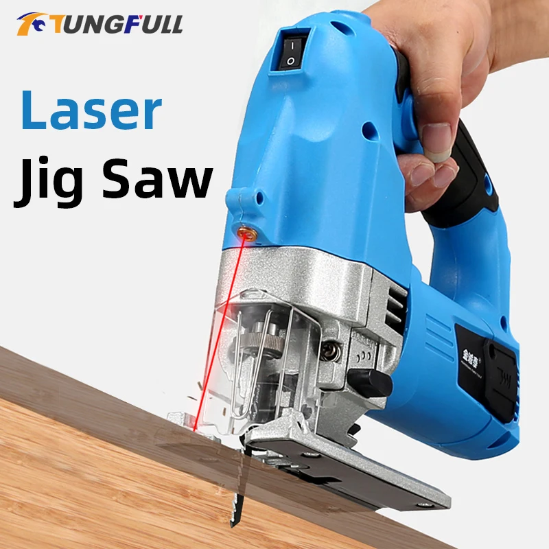 Jig Saw Laser Guide Multifunctional Electric Saw Mini Cutting Machine Jigsaw Power Tools Sawing Cutting Machine Wood Cutter