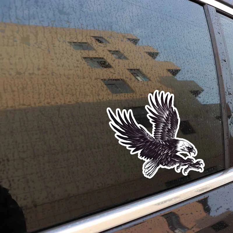 Personalized Hand-Painted Wingswing Eagle PVC Motorcycle Car Sticker 13.3CM*16.4CM