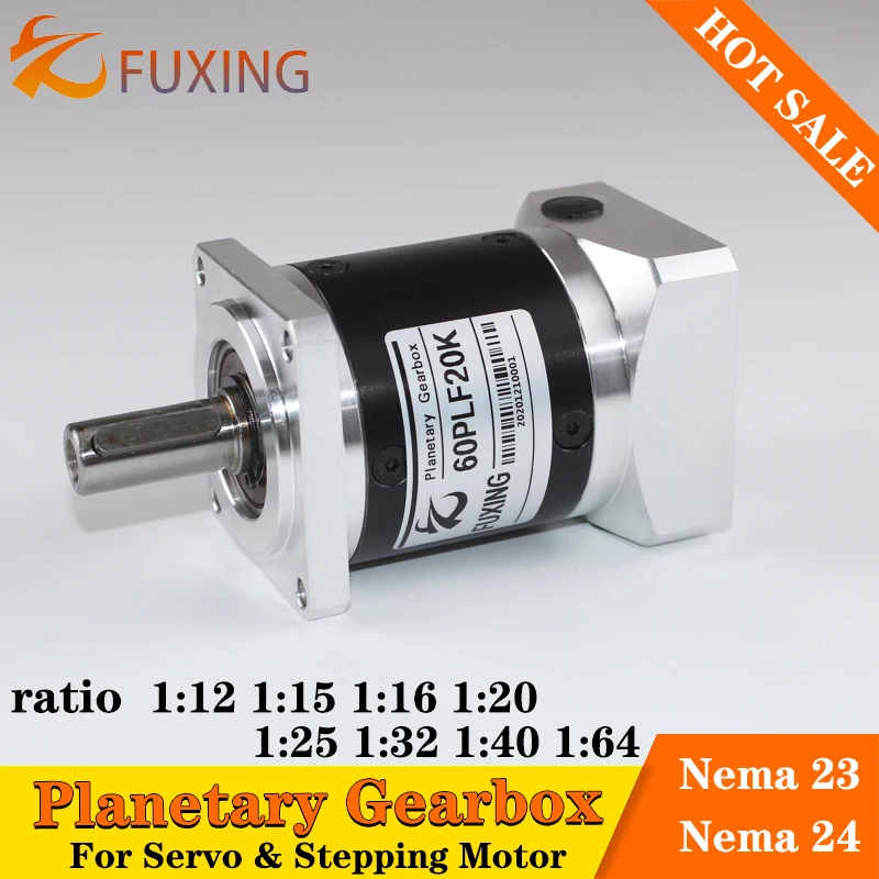 

60PLF Ratio15 20 25 32 40 64:1 Nema 23 24 Stepping Motor 60mm 200w 400w Servo Motor Speed Reducer Precision Planetary Gearbox 6