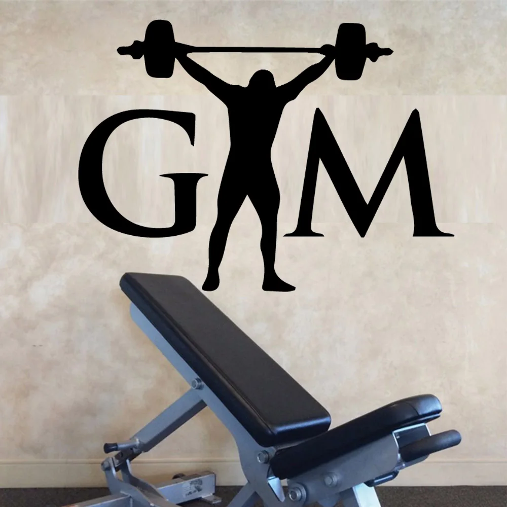 Healthy Lifestyle, Gym Wall Sticker, Fitness Pole, Wallet vinyl Decoration, Weightlifting Mural,Wallpaper Design Wall Decor