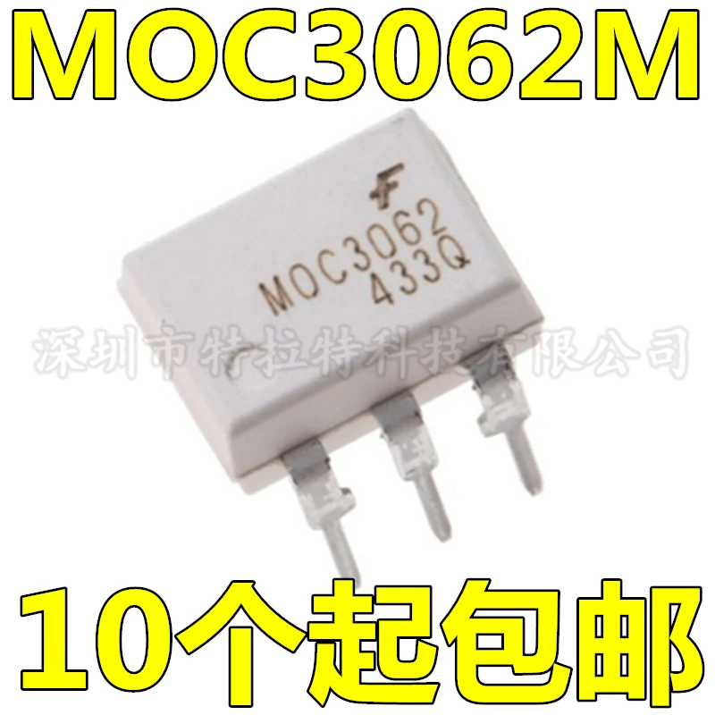 10pcs/lot Original Moc3062m Photocoupler Bidirectional Triode Thyristor Driver Dip-6/Sop