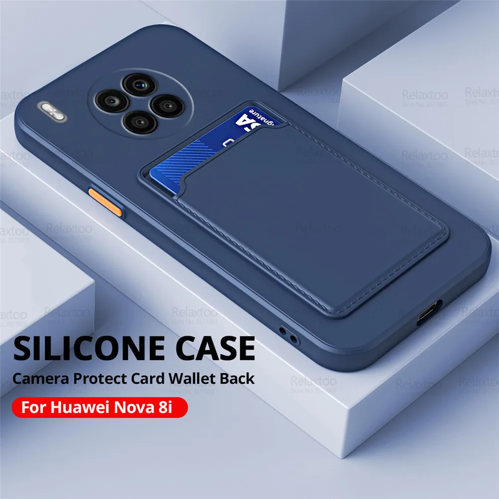 For Huawei Nova 8i Case Silicone Soft Protection Phone Cover Huawey Hauwei Nova8i 8 i Camera Shockproof Card Wallet Fundas Coque