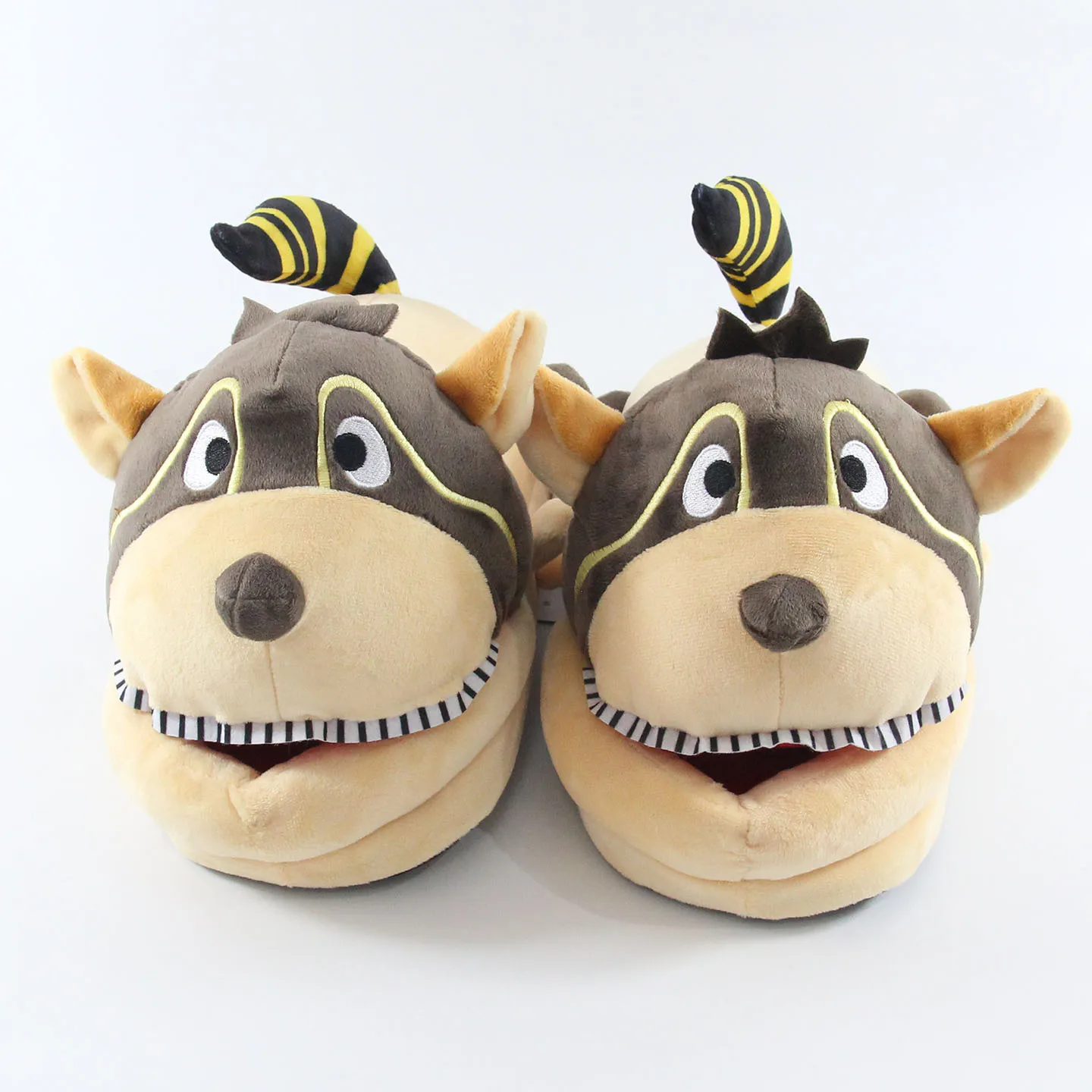 Raccoon Special Fur Slippers Unisex Cute Funny Men Women Winter Slippers Custom Slippers Home House Slippers Children Indoor