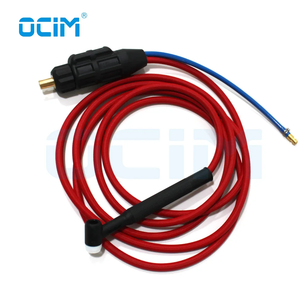 

WP17 Series Tig Welding Gun Torch 8M Red super soft Hose 35-70 Euro Connector WP17 WP17F WP17V WP17FV