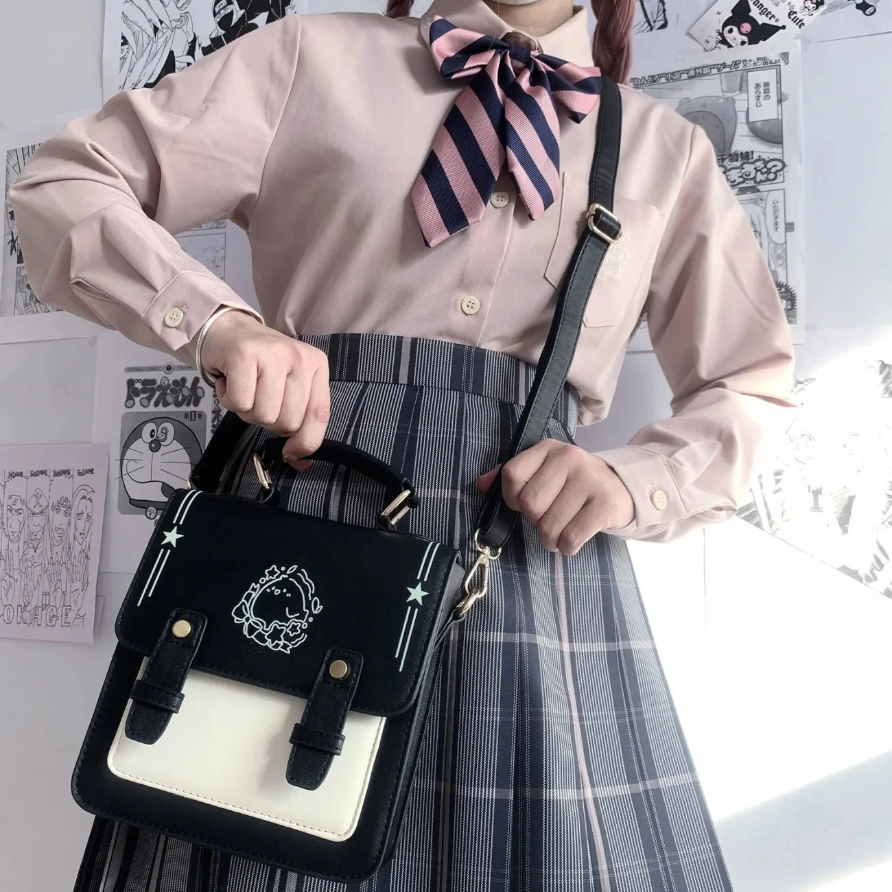 Sweet Lolita Handbag Cute Printing  Kawaii Girl Bag Loli Cosplay Gothic Lolita  Machine Messenger Bag Cambridge Bag Shoulder Bag