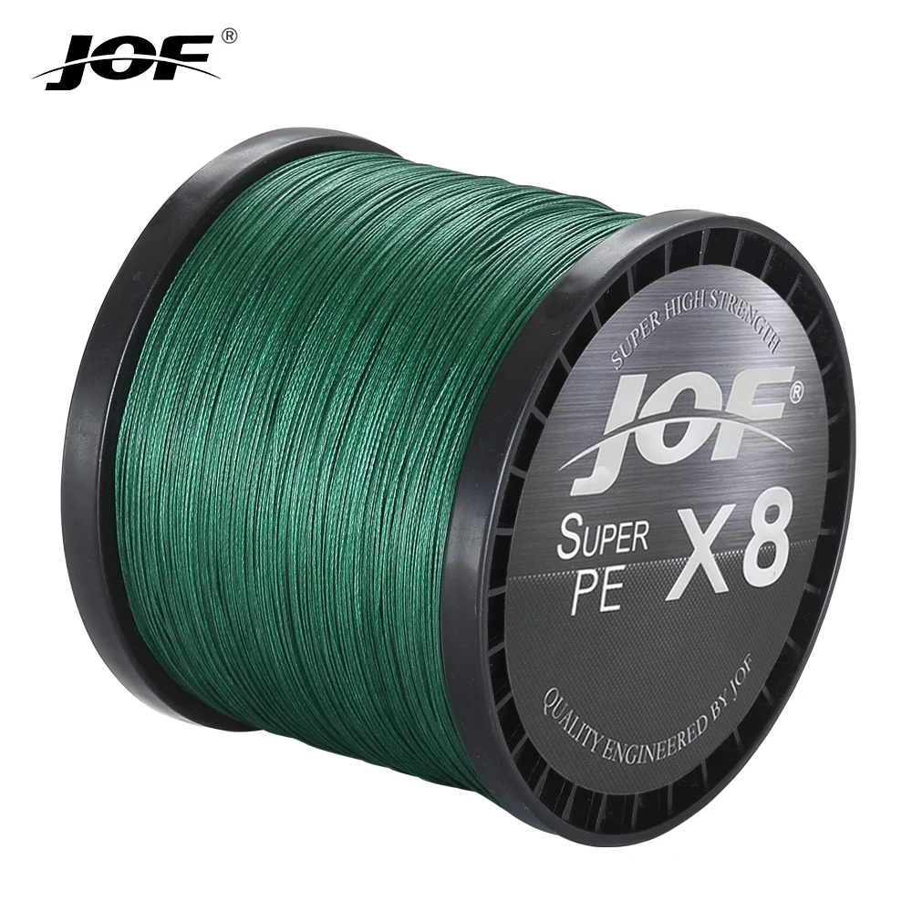 JOF Brand Fast Sinking Line 150M 1000M 8Strands Braid PE Line High Specific Gravity for Carp Fishing Multifilament Line 15-100LB