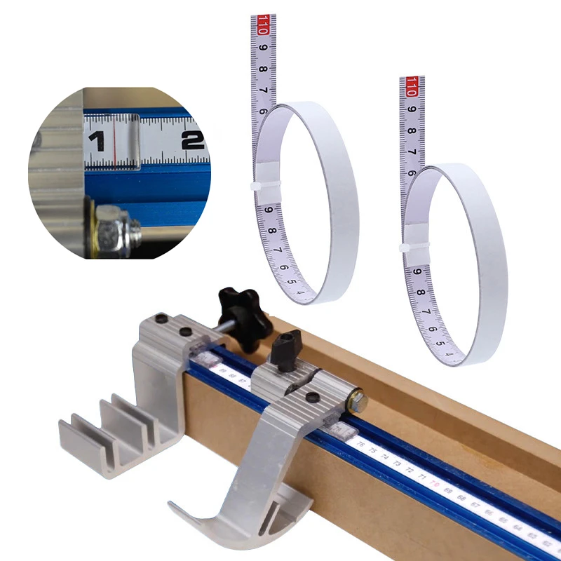 Self-adhesive Metric Ruler Miter Track Tape Measure Steel Miter Saw Scale For T-track Router Table Band Saw Woodworking Tool