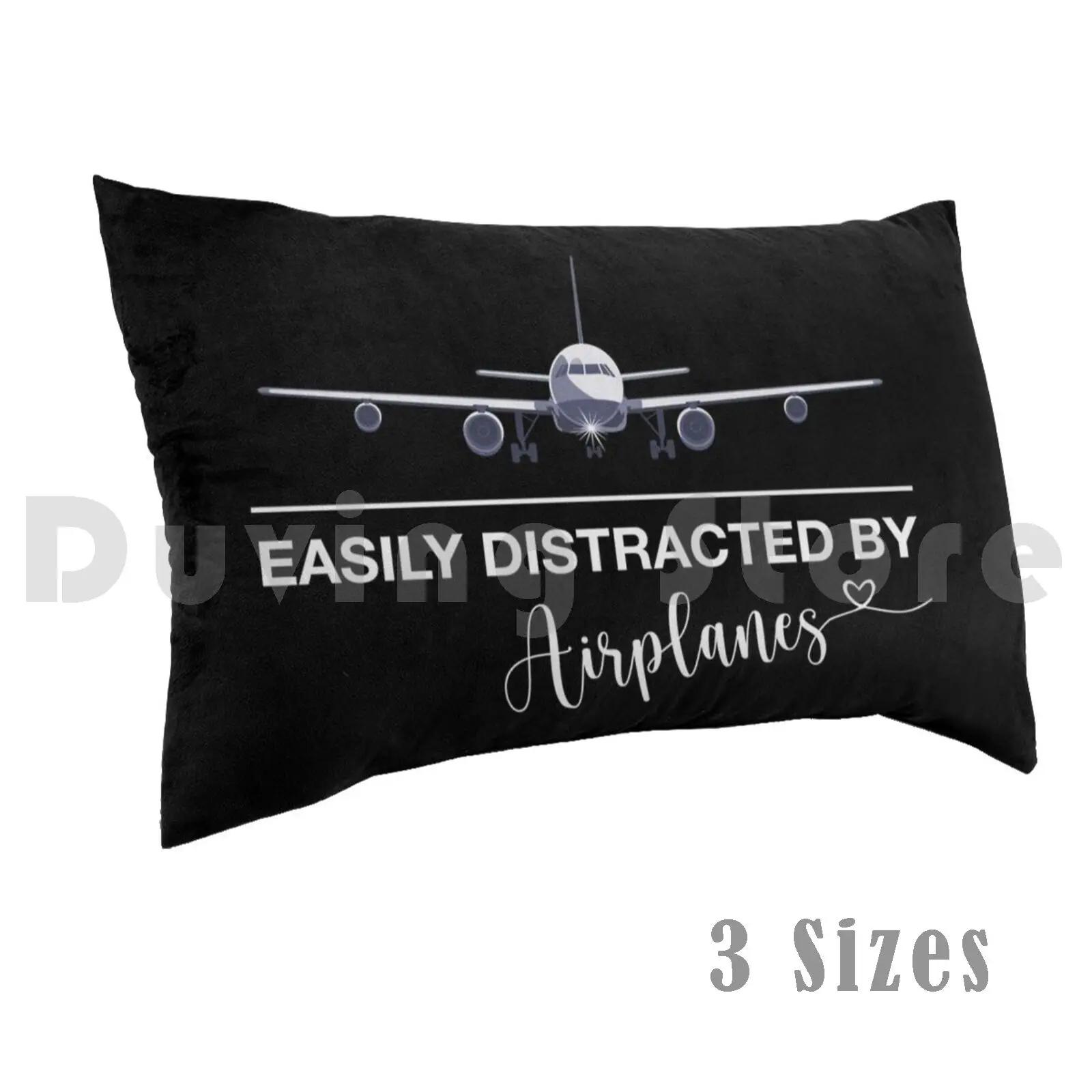 Easily Distracted By Airplanes For Aviation And Airplanes Lovers Pillow Case Printed 35x50 Pilot Airplane