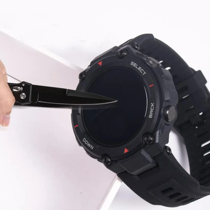 الزجاج المقسى طبقة رقيقة واقية ل شاومي Smartwatch Huami Amazfit T-Rex T rex ساعة ذكية واقي للشاشة غطاء حماية