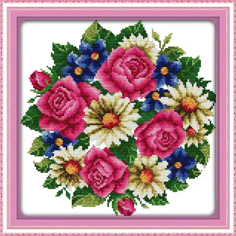 Róża kwiat lilii wzór count cross stitch 11CT 14CT zestaw do haftu krzyżykowego DIY haft zestaw do robótek ręcznych eleganckie prezenty dekoracji