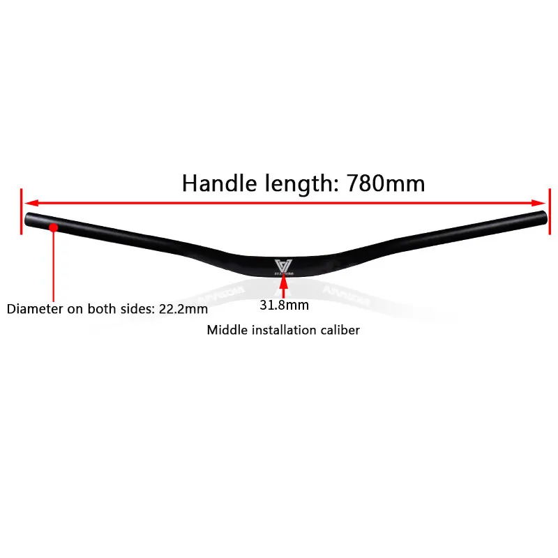 سبائك الألومنيوم المقود تفتق قضيب 31.8*780 مللي متر المقود العارضة دراجة هوائية جبلية دراجة 31.8 مللي متر محول #2