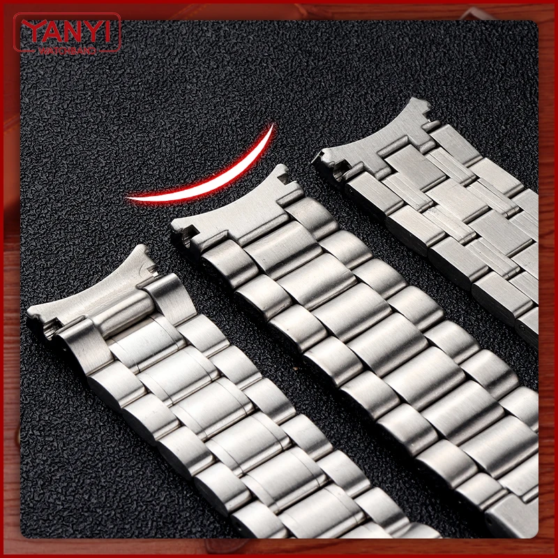 316L Stainless Steel Watchband 20mm for Omega watch strap 18mm solid metal watch band 22mm Curved End steel watch bracelet