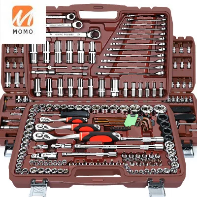 Socket Sleeve Ratchet Wrench Universal Car Repair Car Repair Repair Toolbox Combination Multi-function Toolbox Set